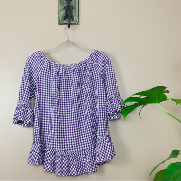 Beach•lunch•lounge gingham top - Picture 4 of 6